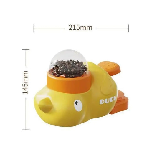 Duck Shaped Dog Puzzle Feeder Toy Interactive Treat Dispenser