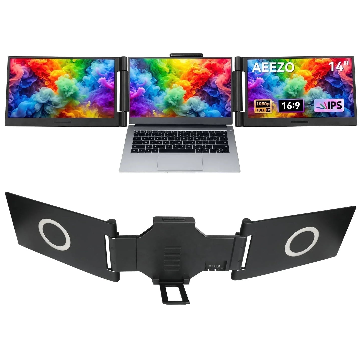 URAOD Dual Portable Monitors 1080P IPS HDMI DP Windows Mac Android