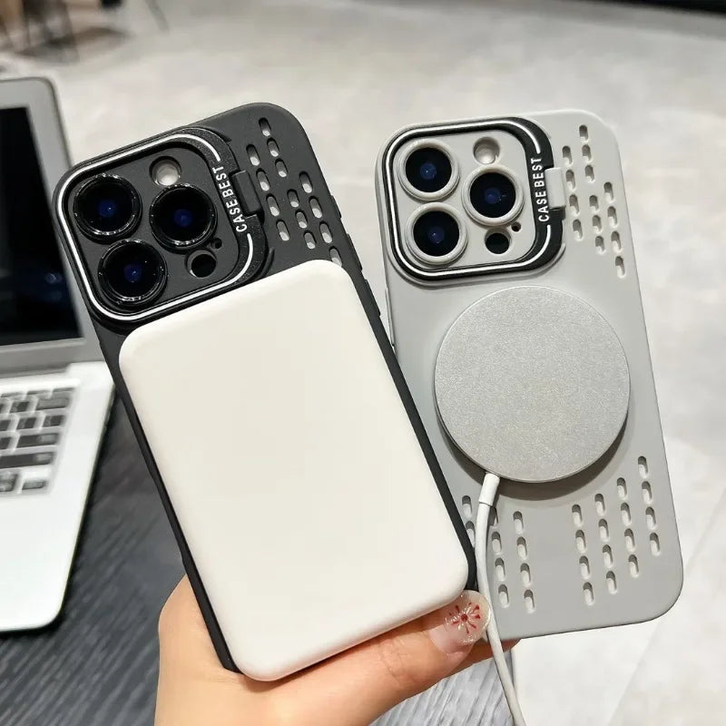 EIENACOCO Breathable Soft Back Case for iPhone Pro Max MagSafe