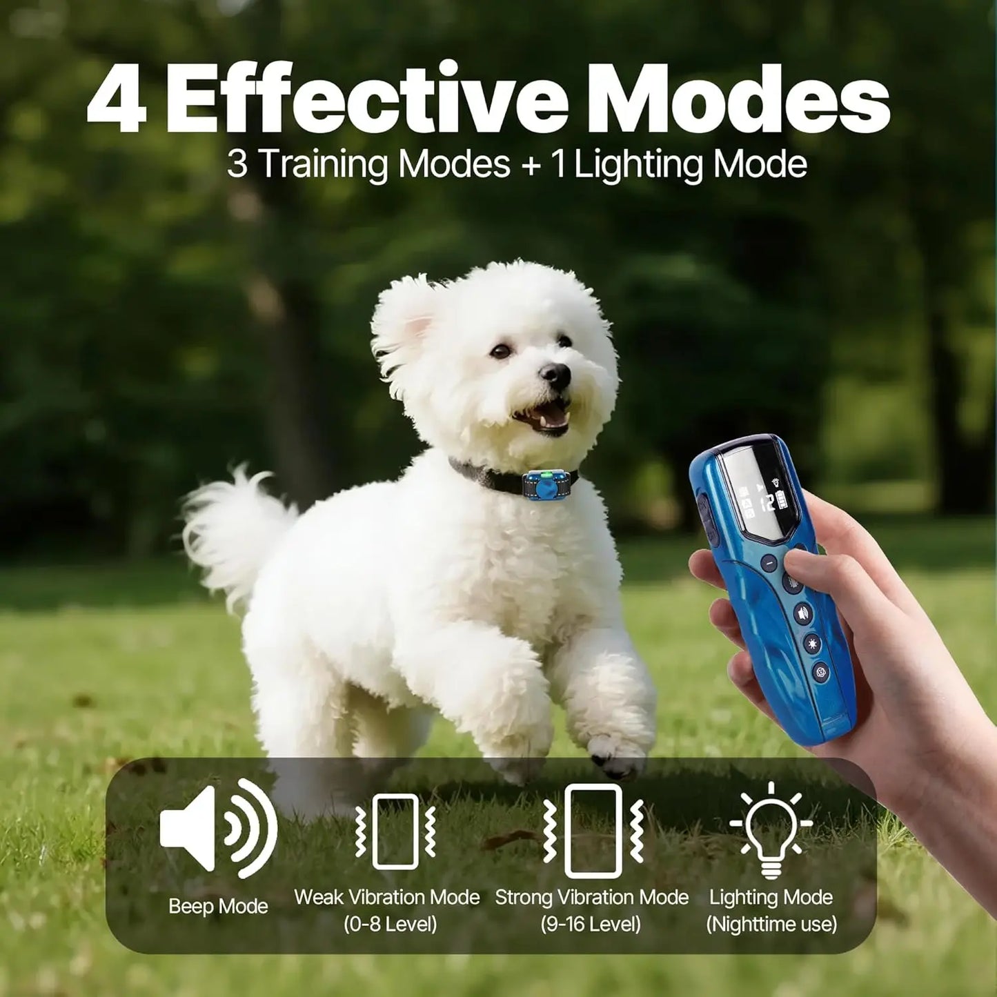 XMSJ Lightest Remote 2000ft Vibration Dog Collar Training