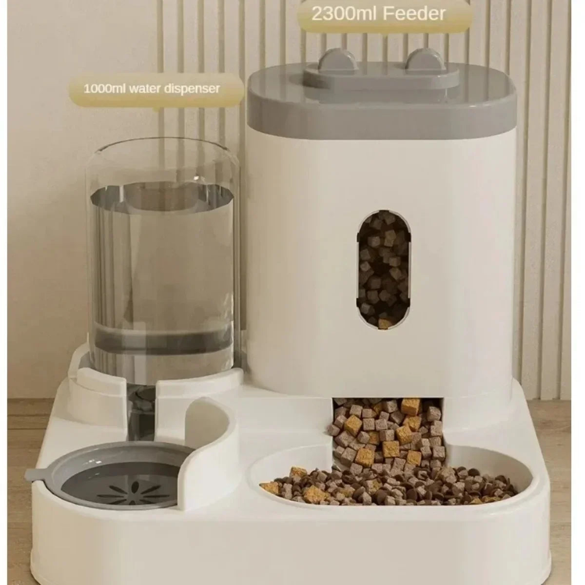 Automatic Cat and Dog Food Bowl with Water Fountain