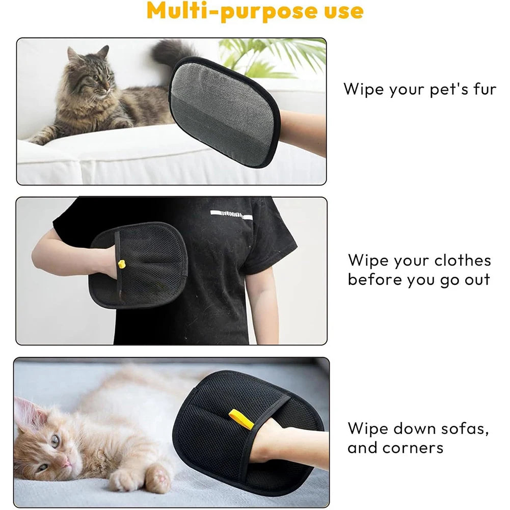 NONECN Pet Hair Remover Deshedding Glove for Dogs Cats