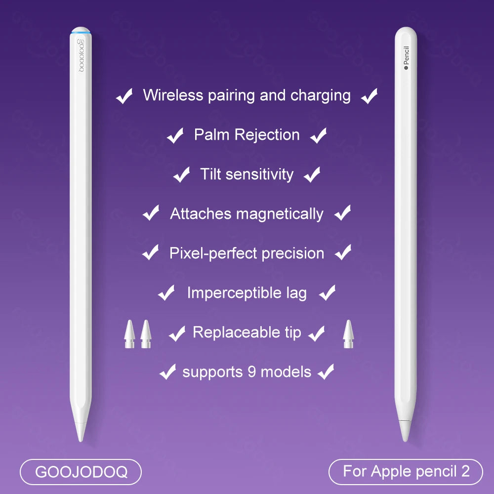 GOOJODOQ Apple Pencil 2 Stylus Pen for iPad Air Pro