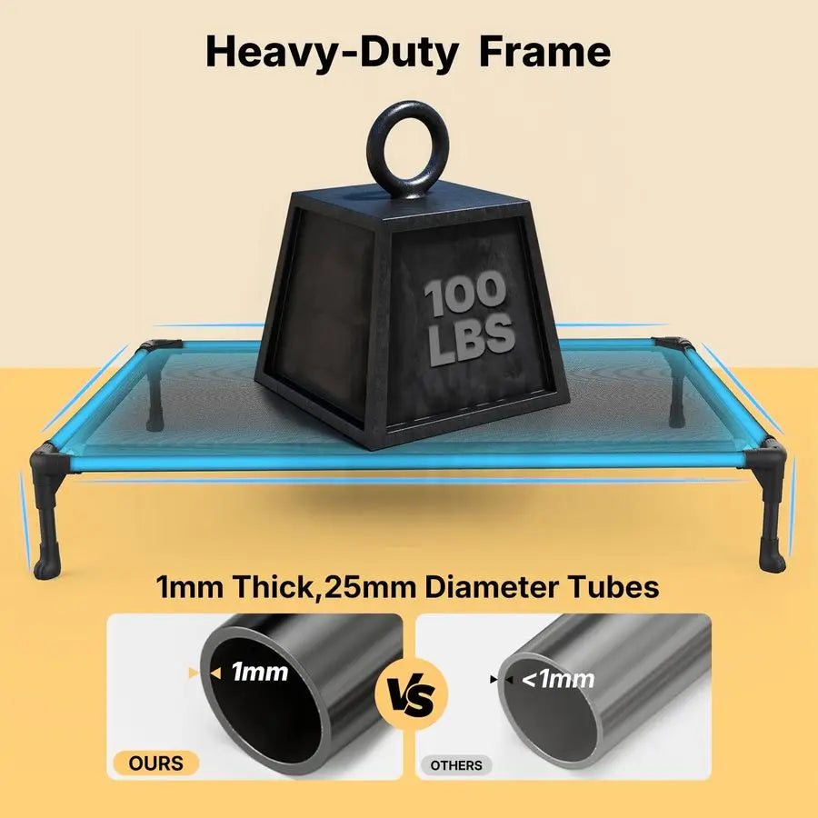 Outdoor Elevated Dog Bed Raised Cooling Breathable Platform For Dogs