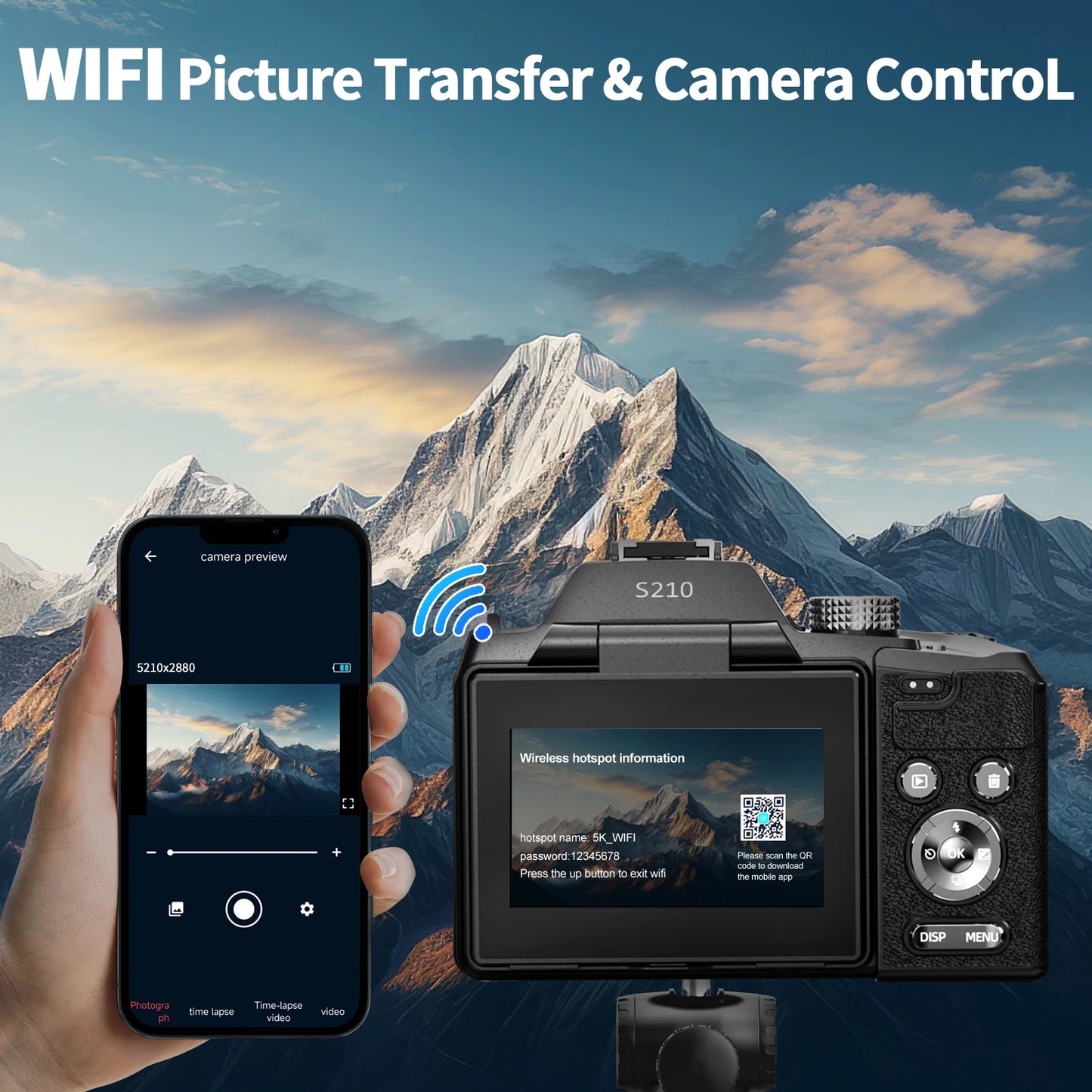 NBD 64MP Camera With 16x Optical Zoom WiFi App Control
