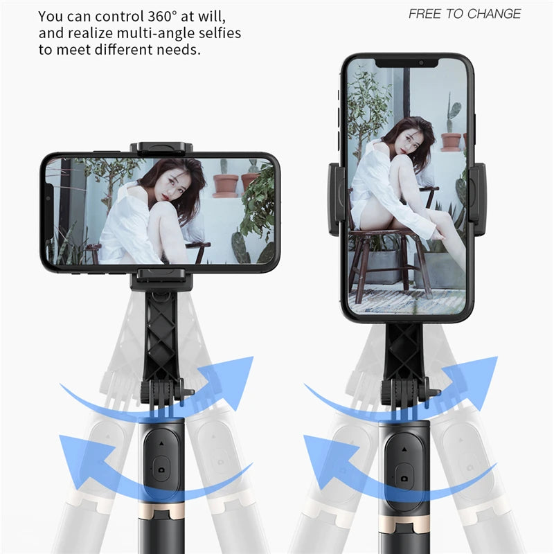 FGCLSY Gimbal Stabilizer Selfie Stick Bluetooth Tripod