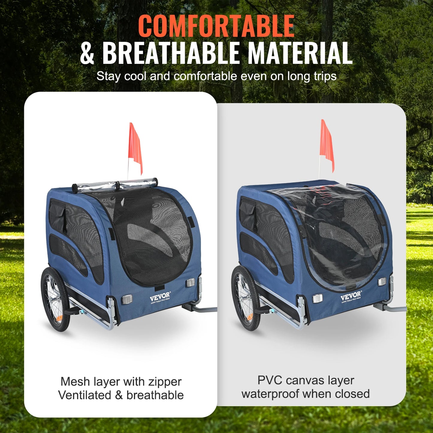 SucceBuy Pet Cart Bicycle Carrier Dog Bike Trailer Travel