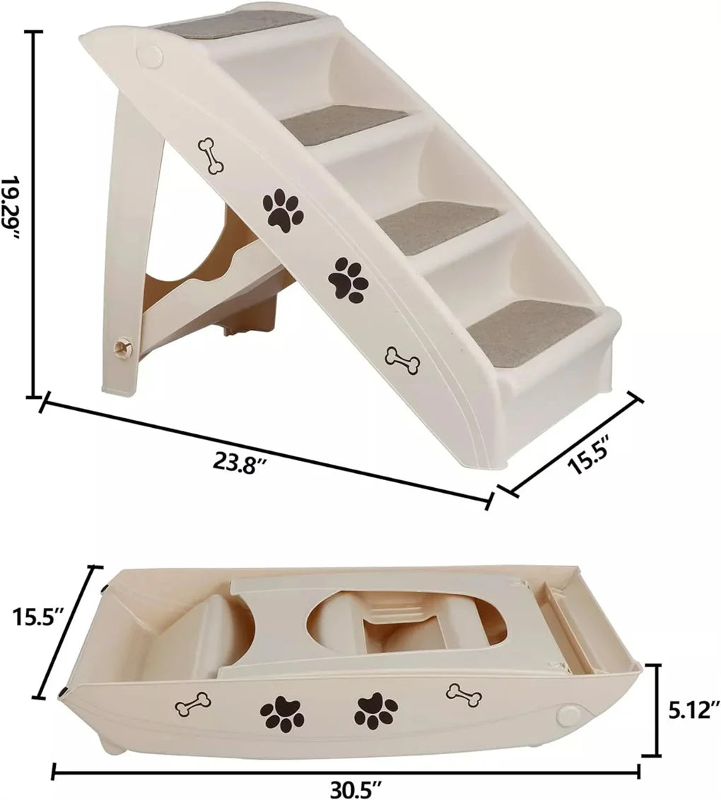 Hignconcerned Foldable Dog Ramp Steps for Easy Access