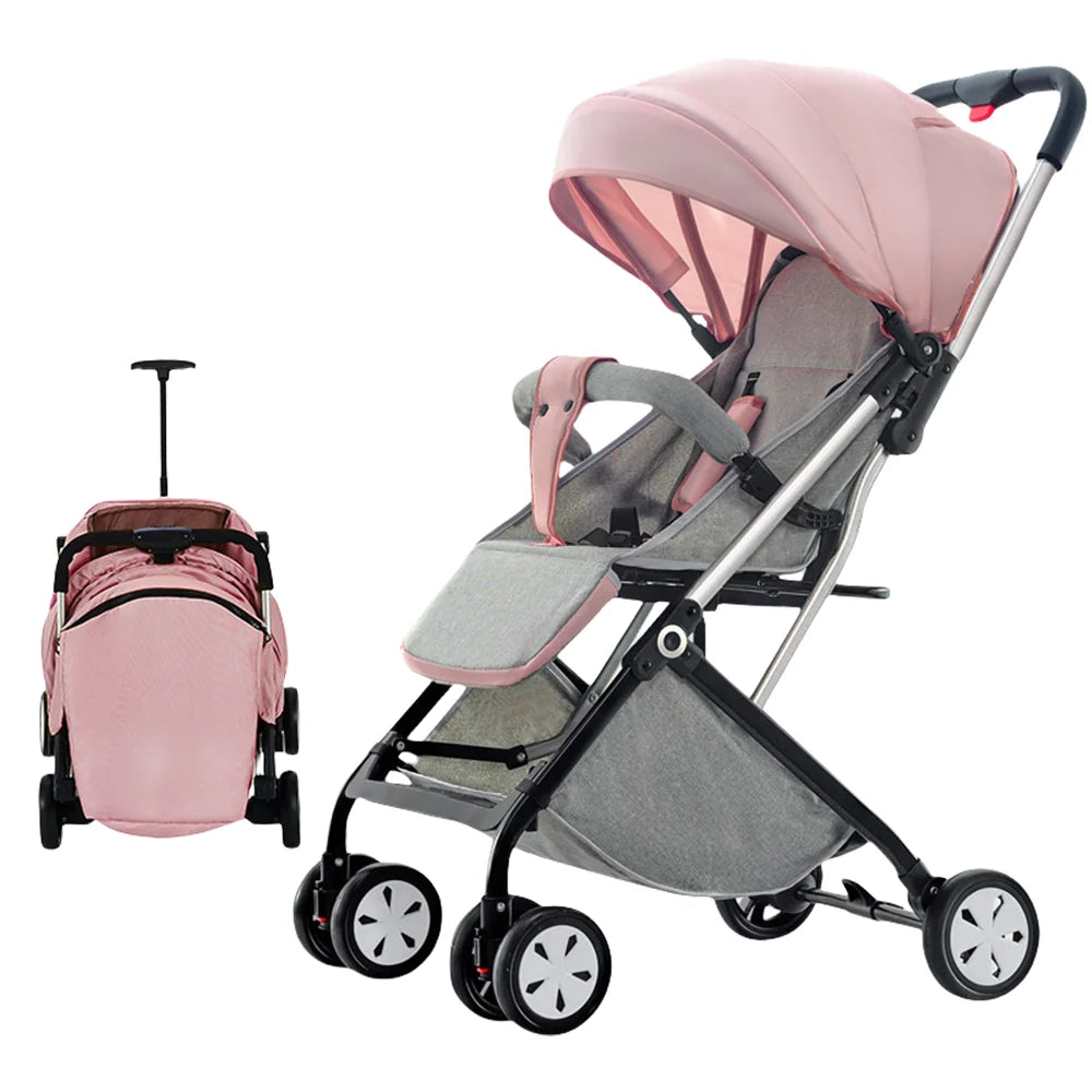 Lightweight Baby Stroller For Travel With 5 Point Harness