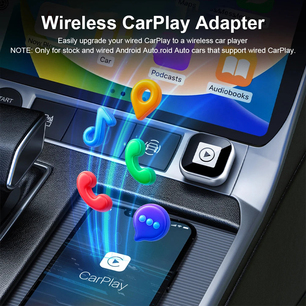 ShunmaiiDin 2 In 1 Wireless CarPlay Android Auto Adapter Dongle