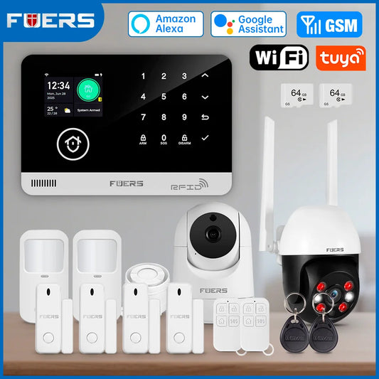 Fuers Home Alarm System WiFi GSM With Door Window Sensor