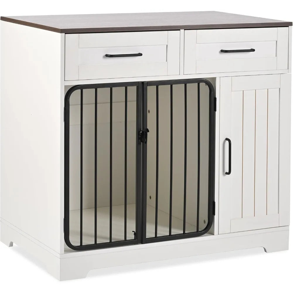 Hign-concerned Dog Crate Furniture Kennel With Storage