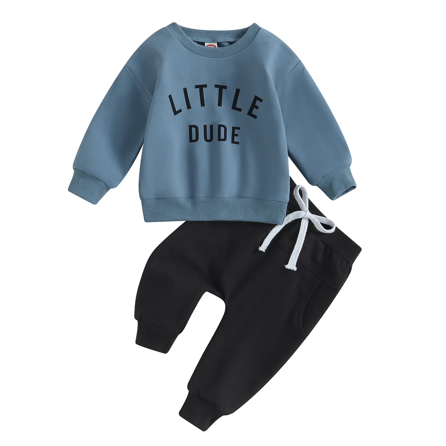 Citgeett Autumn Toddler Boys Letter Print Sweatshirt Set