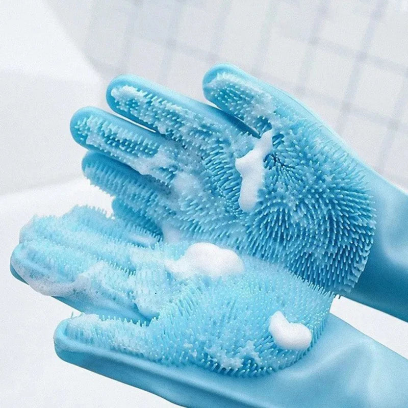 Hign Concerned Pet Grooming Bathing Gloves Silicone Massage