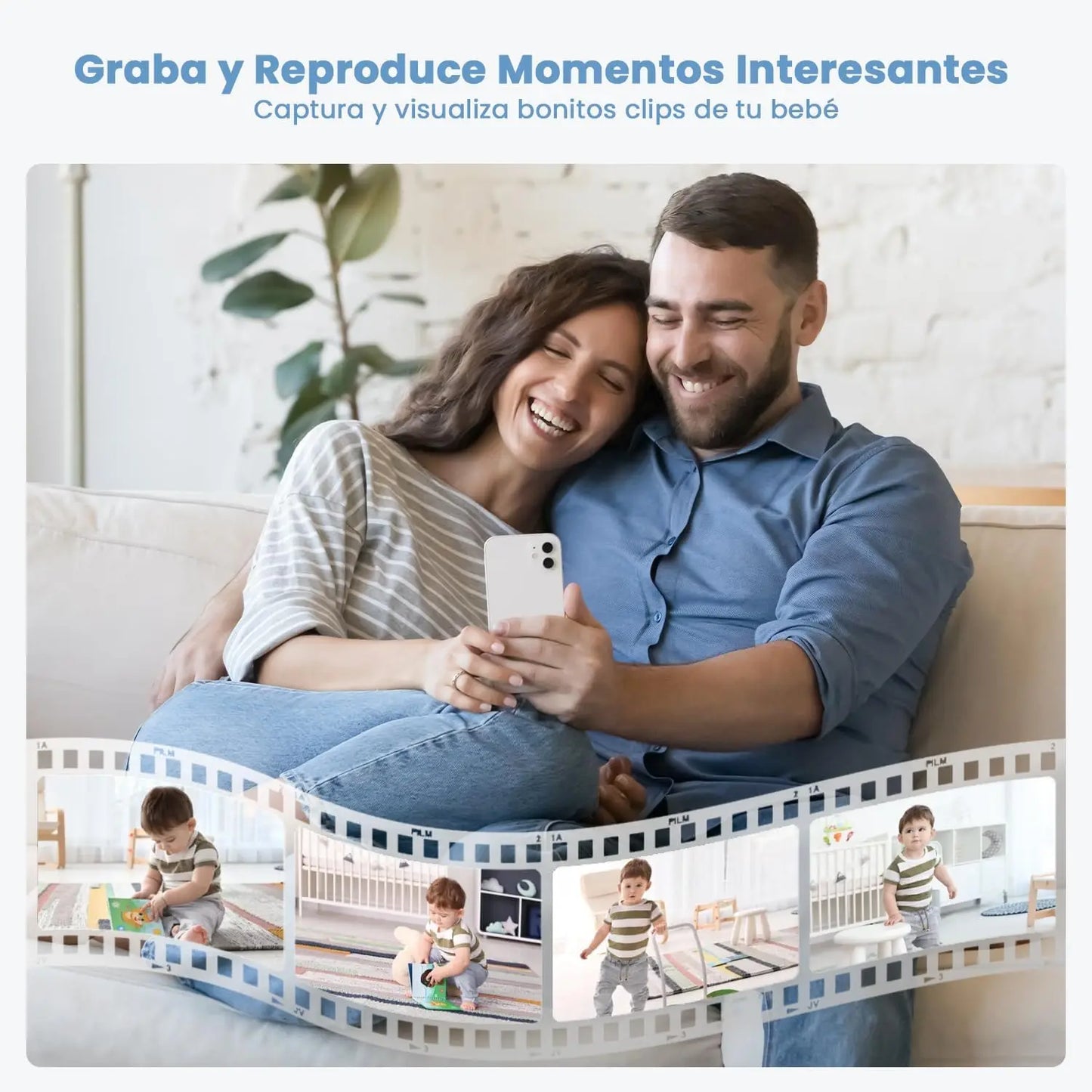 IEGEEK Baby Surveillance Camera 2K 3MP PTZ Dual Screen