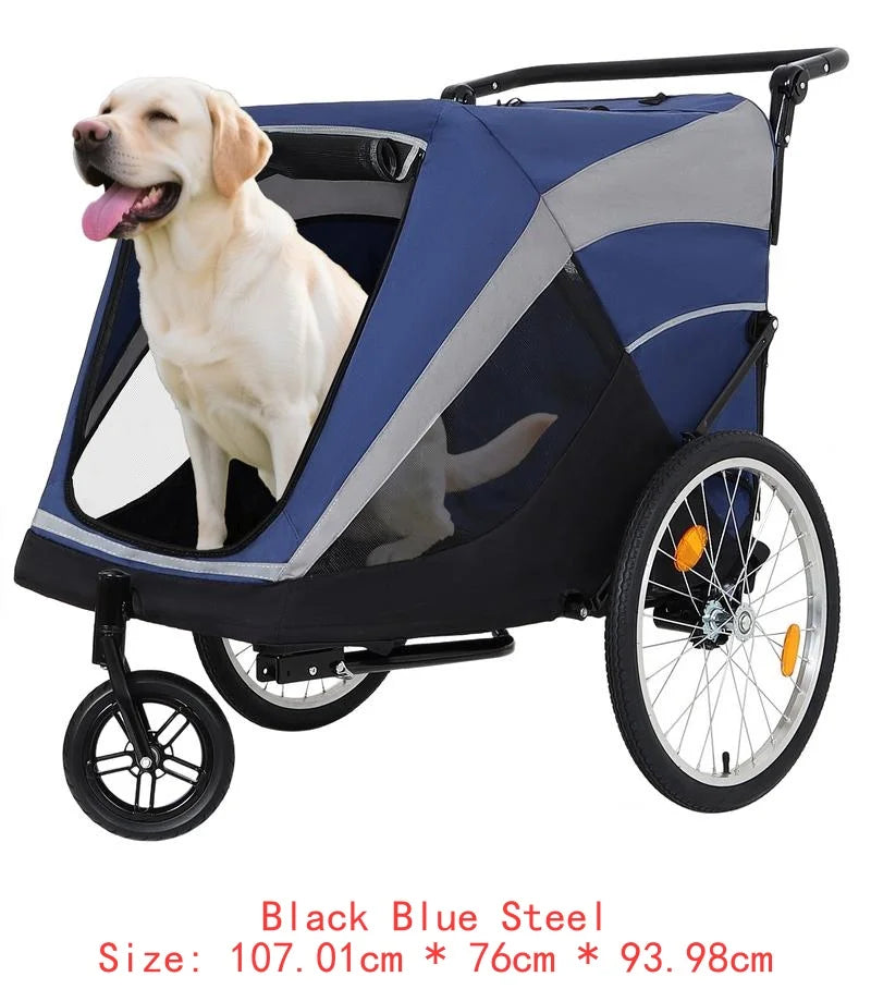 2 In 1 Pet Trailer And Stroller With Detachable Hitch