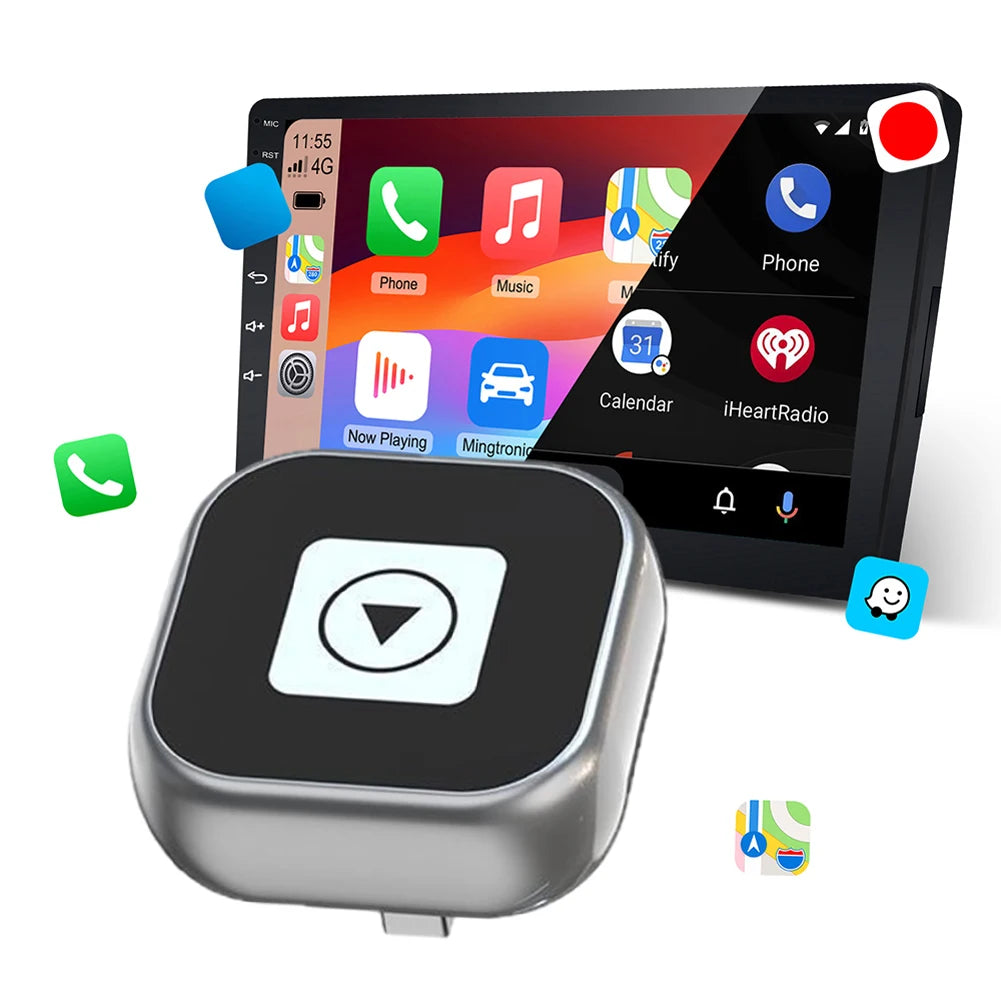 ShunmaiiDin 2 In 1 Wireless CarPlay Android Auto Adapter Dongle