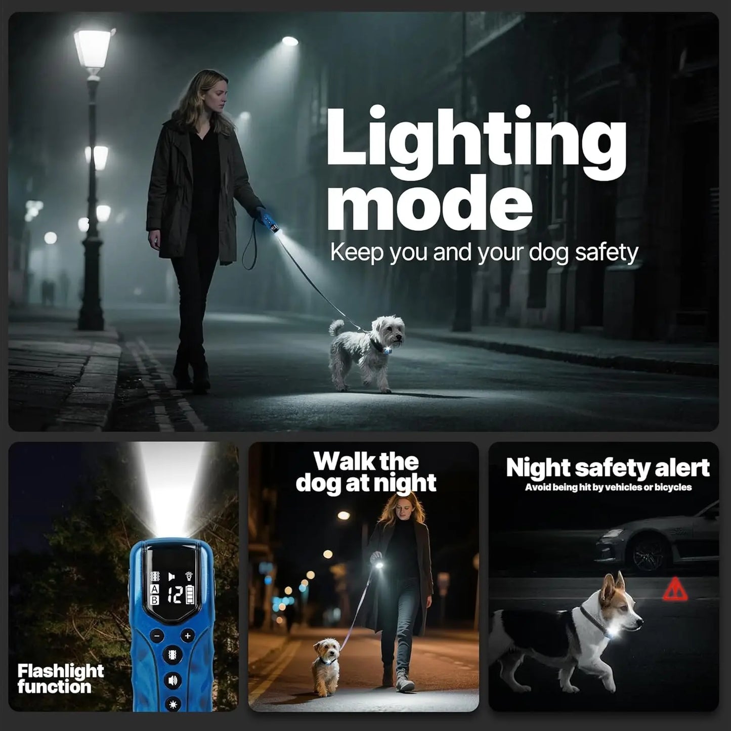 XMSJ Lightest Remote 2000ft Vibration Dog Collar Training