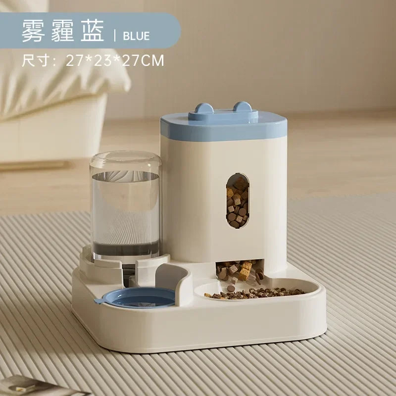Automatic Cat and Dog Food Bowl with Water Fountain
