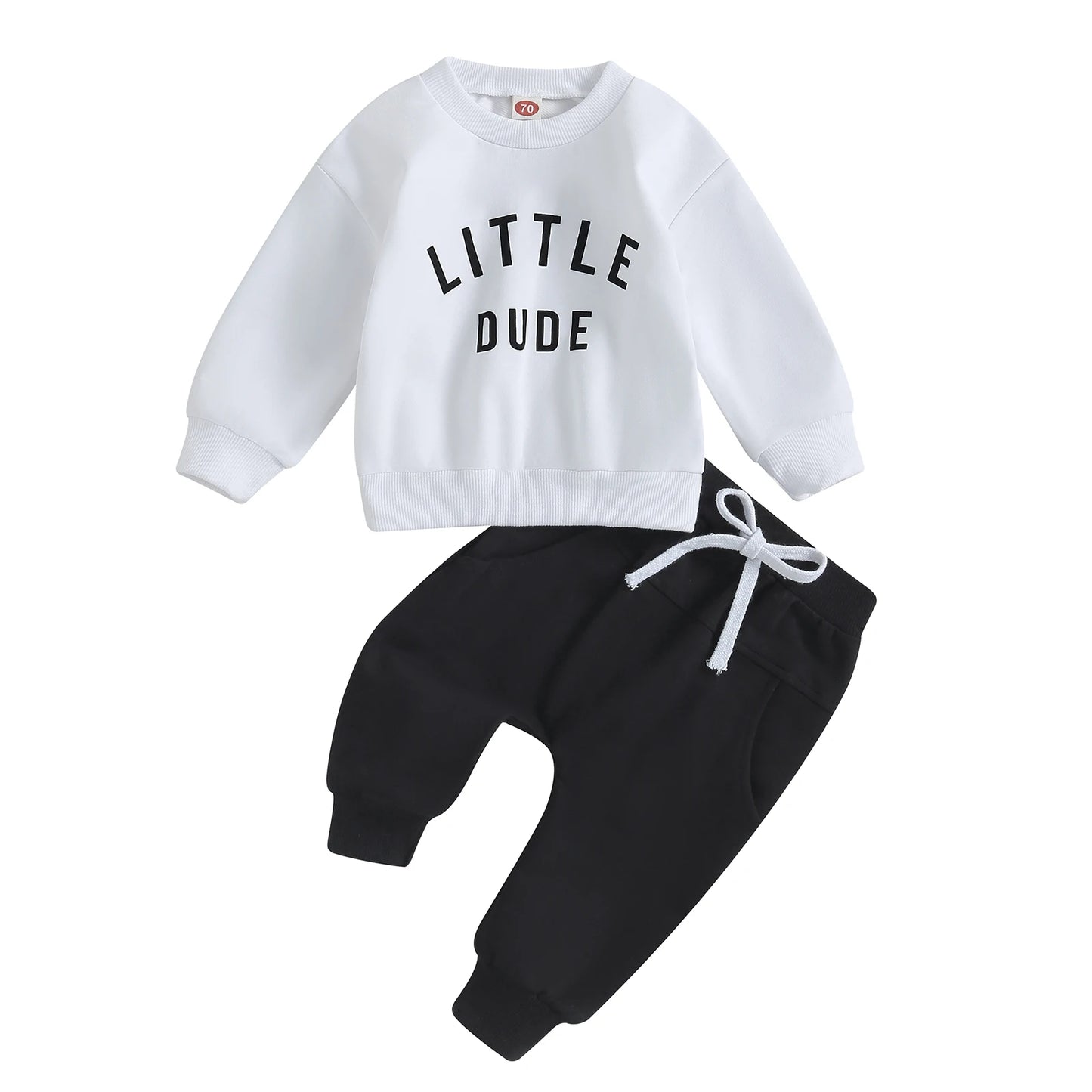 Citgeett Autumn Toddler Boys Letter Print Sweatshirt Set