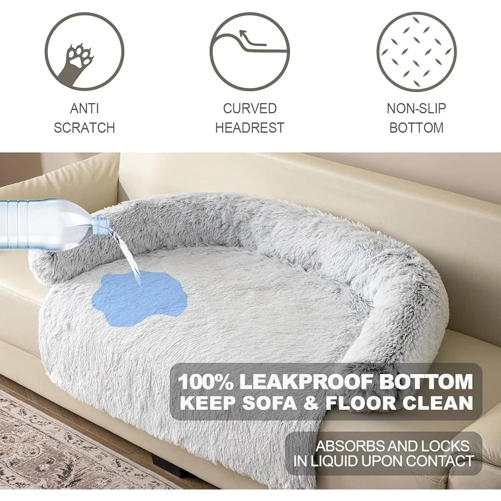 Fujian Waterproof Plush Pet Bed Mat With Faux Fur Protector