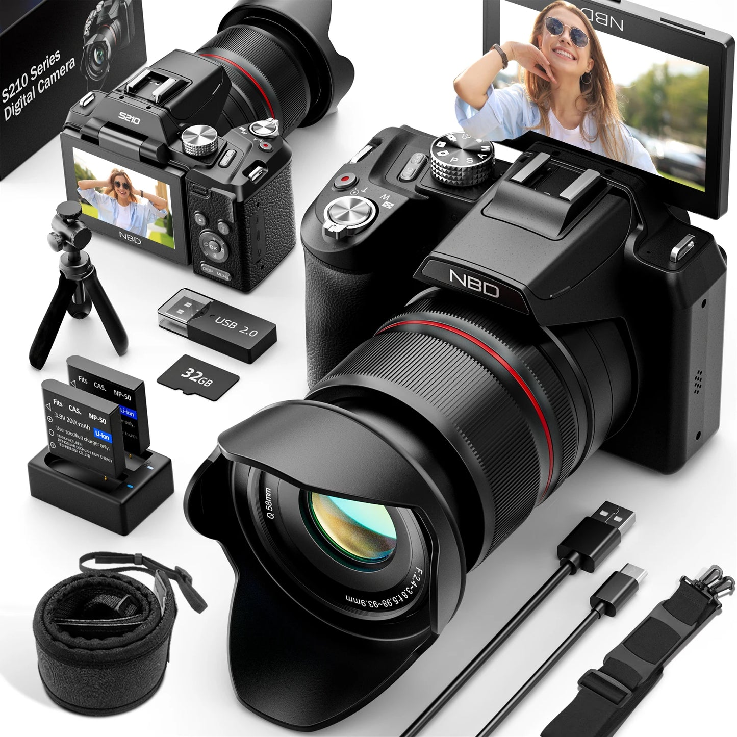 NBD 64MP Camera With 16x Optical Zoom WiFi App Control