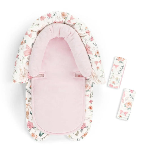 Infant Car Seat Head and Body Support Pillow With Straps