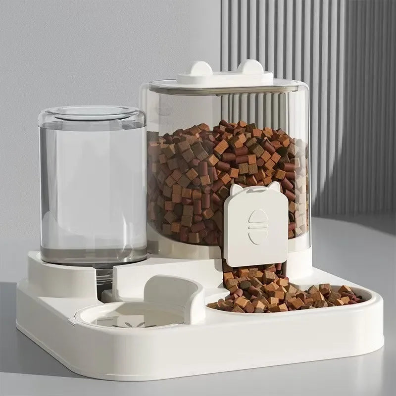 Automatic Cat and Dog Food Bowl with Water Fountain