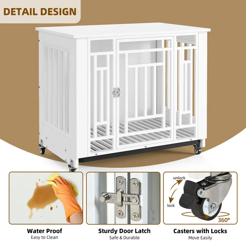 Hign Concerned Heavy Duty Dog Crate Kennel With End Table