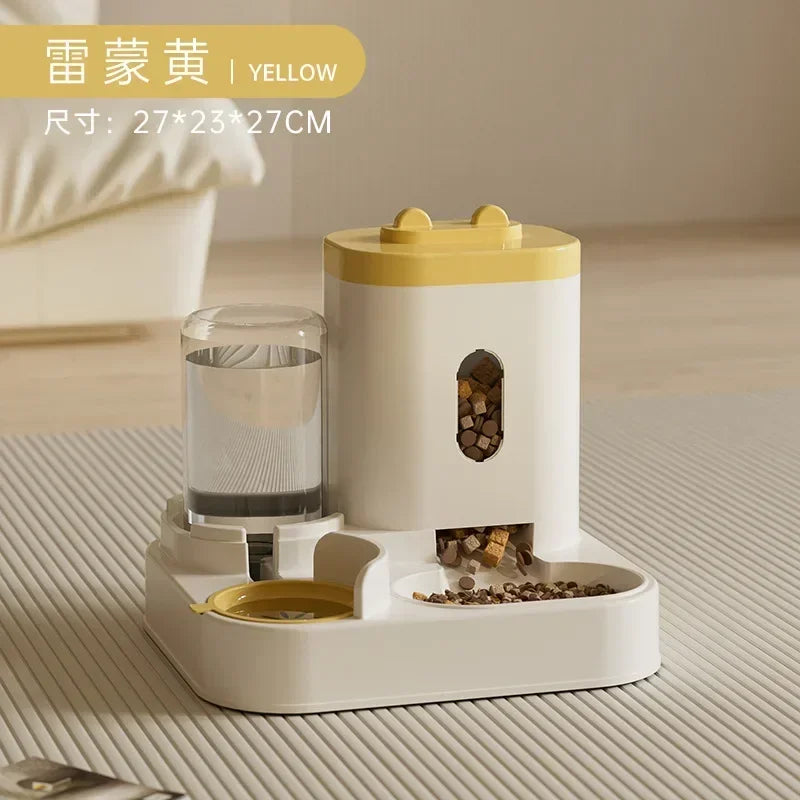 Automatic Cat and Dog Food Bowl with Water Fountain