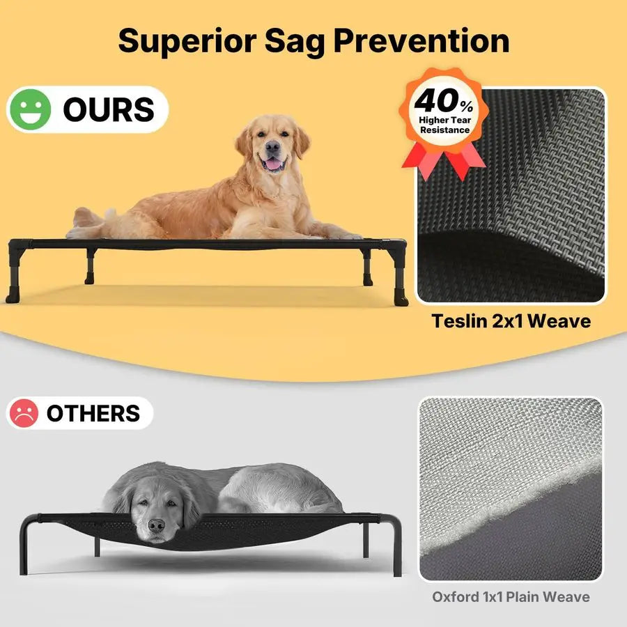Outdoor Elevated Dog Bed Raised Cooling Breathable Platform For Dogs