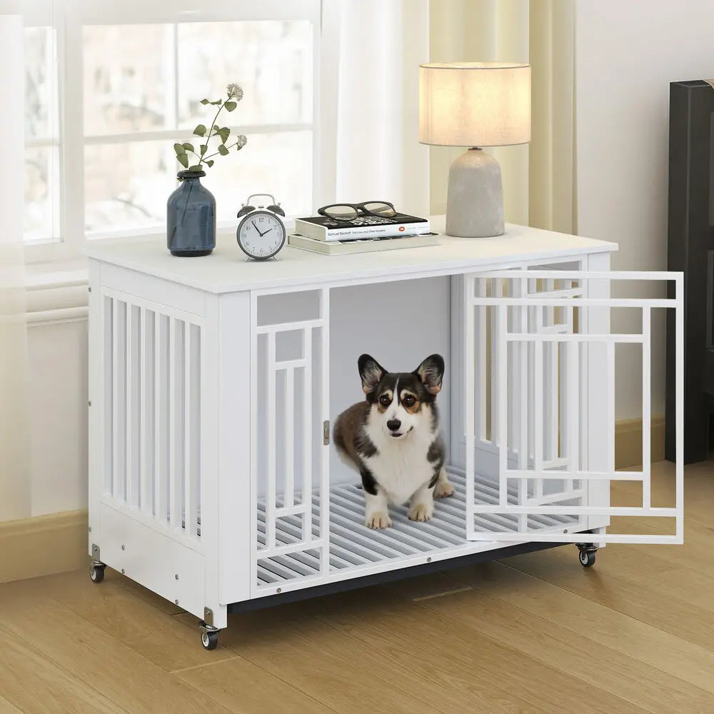 Hign Concerned Heavy Duty Dog Crate Kennel With End Table