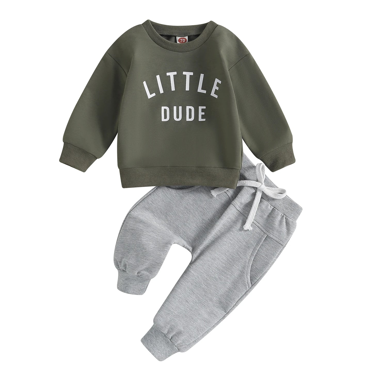 Citgeett Autumn Toddler Boys Letter Print Sweatshirt Set