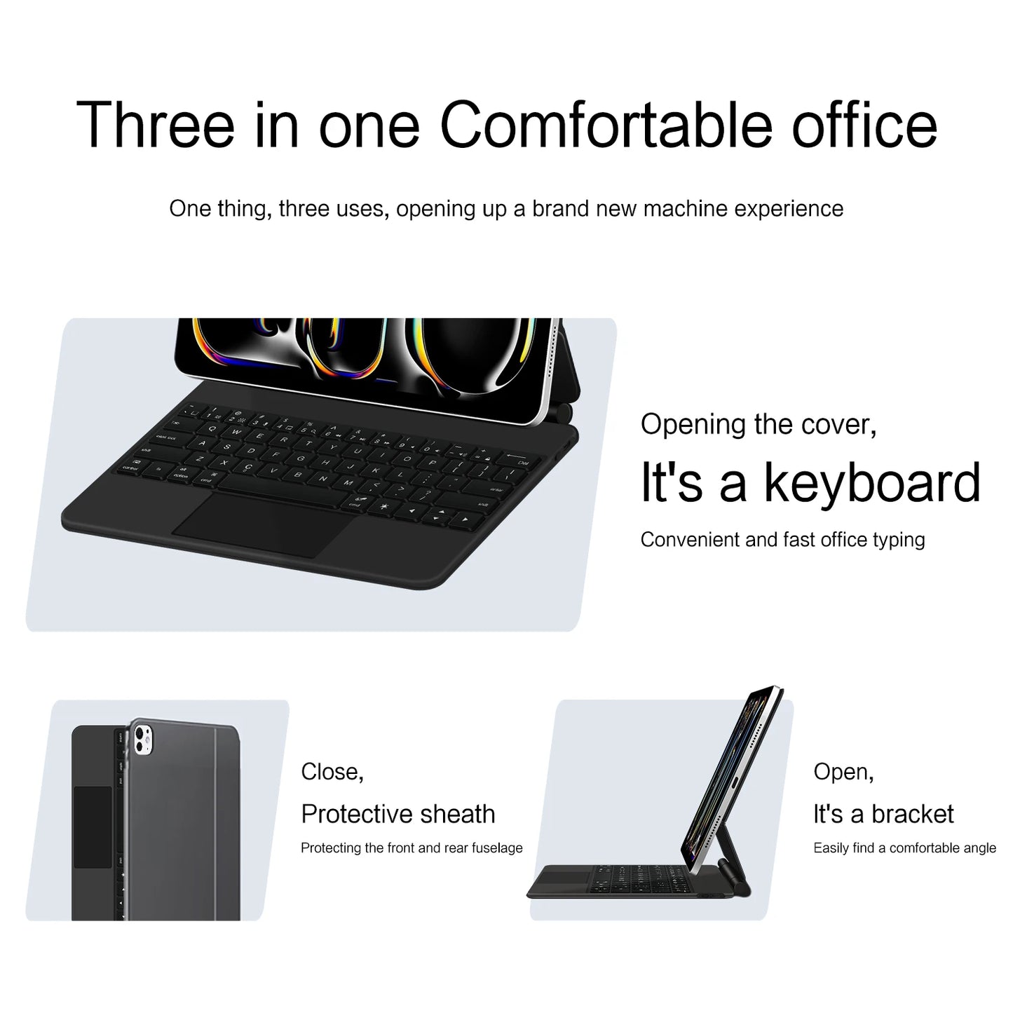 AJIUYU Magic Keyboard Case iPad Pro And Air Backlit