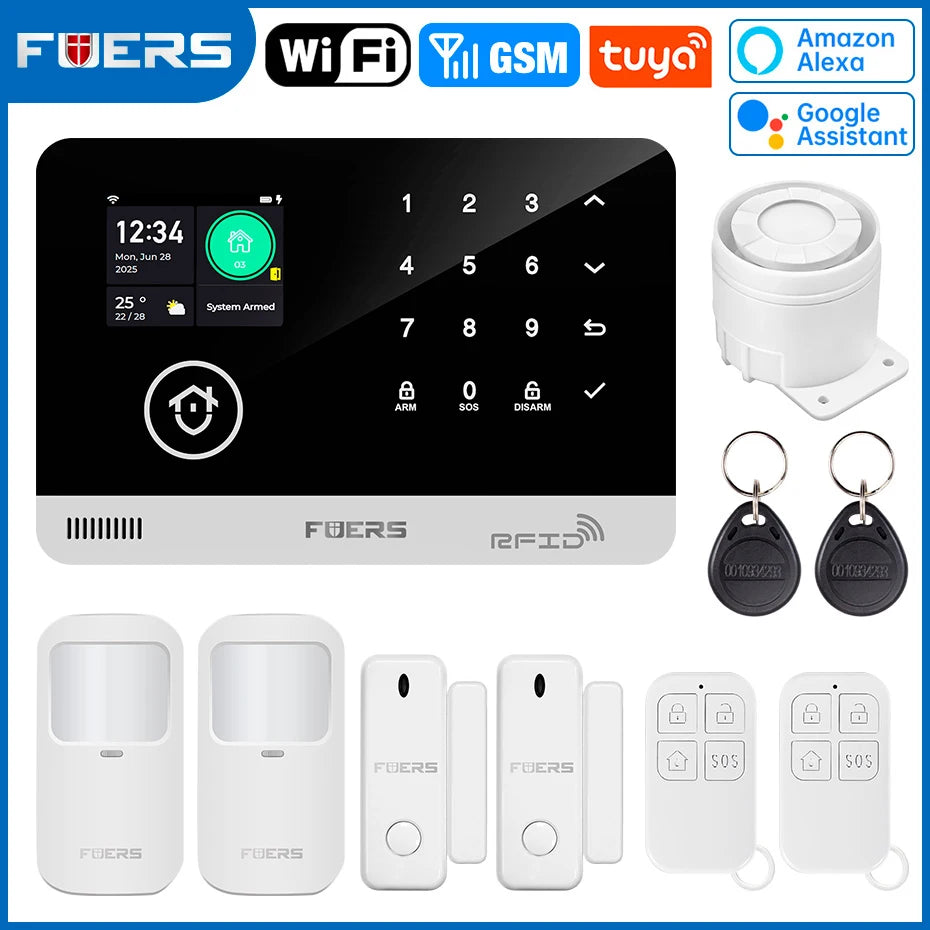 Fuers Home Alarm System WiFi GSM With Door Window Sensor