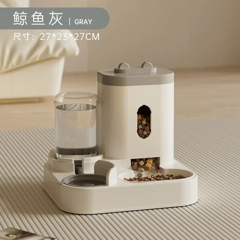 Automatic Cat and Dog Food Bowl with Water Fountain